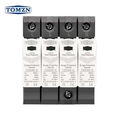 Tomzn TZG40-C AC 4Pole 3 Phase SPD House Surge Protector Device - image 1