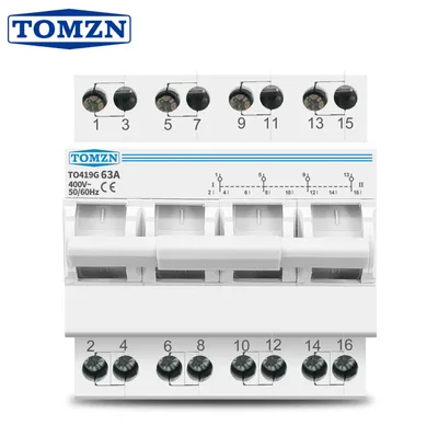 Tomzn TO419G 4P 63A Din Rail MTS Dual Power Manual Transfer Isolating Switch (Changeover) - image 1