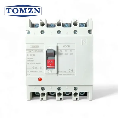 Tomzn TOM7-125/4300 125A 4P MCCB Breaker Three Phase Disconnector Switch - image 1