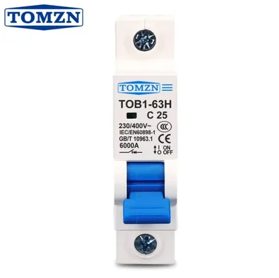 Tomzn 1P AC MCB Circuit Breaker C Type 230/400V - image 1